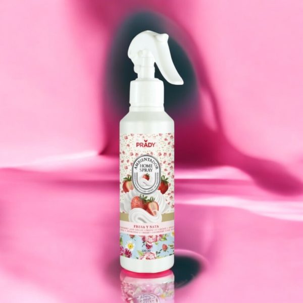 Spray d’ambiance maison et tissu – Fraise Chantilly – 220 ml