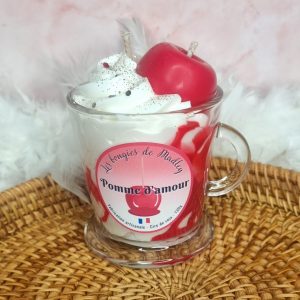 Bougie tasse gourmande Pomme d’Amour